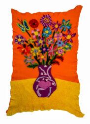 Pressed wool fibres, group work by Year 6 students, Strathcona Girls Grammar School