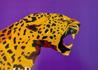 Student artwork digital illustration of a cheetah