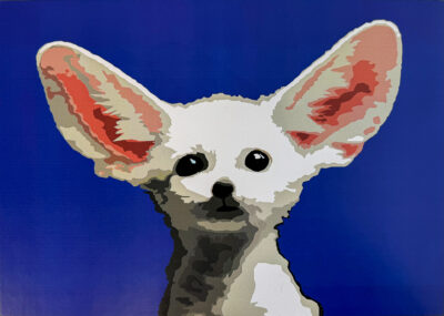 Student artwork digital illustration of a fennec fox