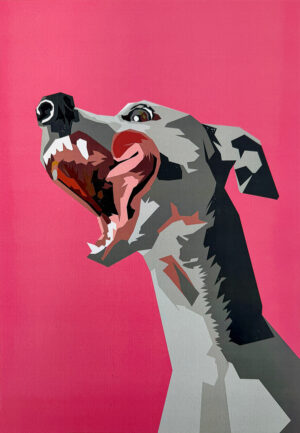 Digital illustration by Emily Yang, Year 10, Alphington Grammar Student artwork digital illustration of a dog